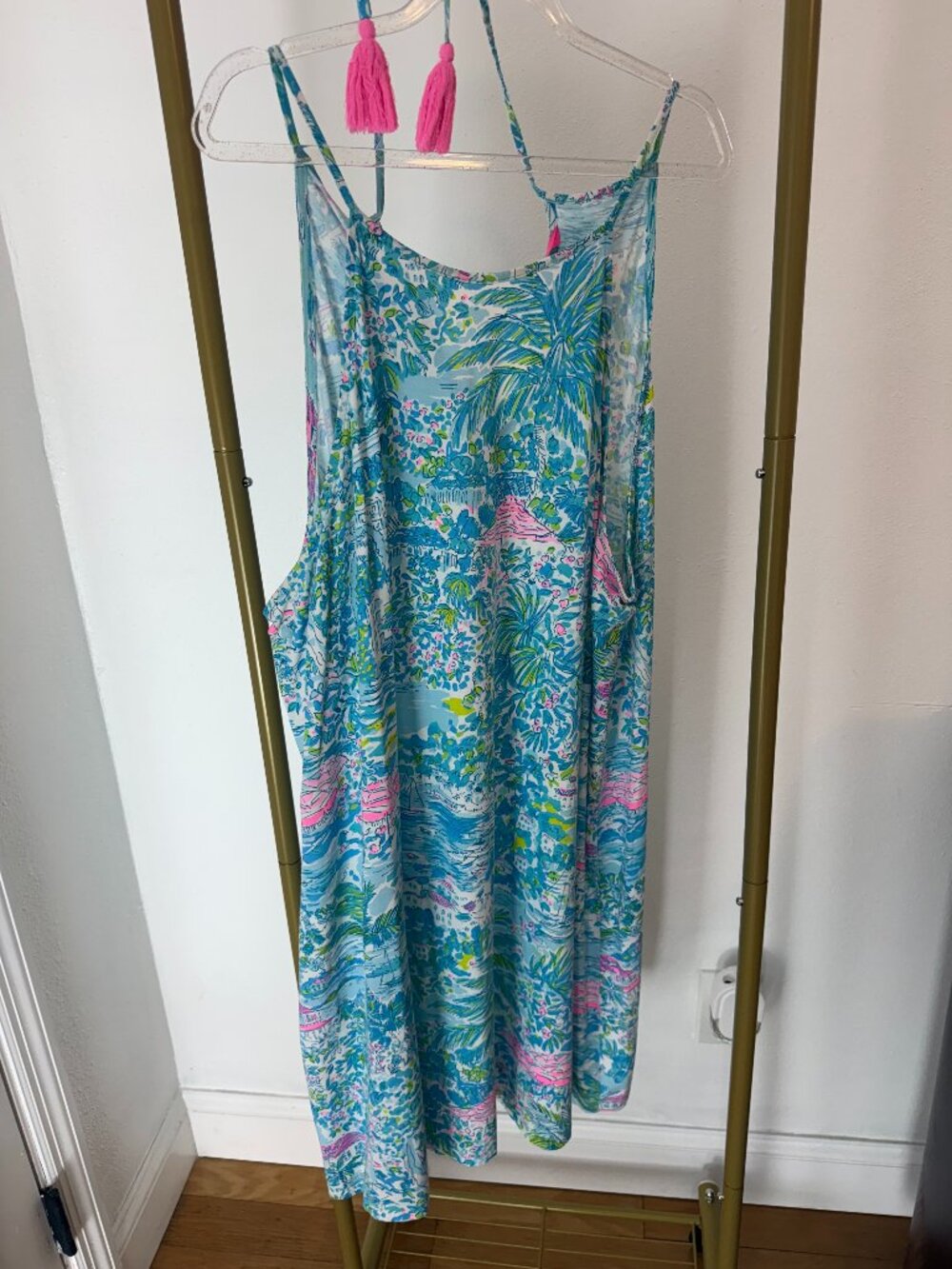 Lilly Pulitzer Marcella Maxi Dress Fished My Wish XXL Tropical